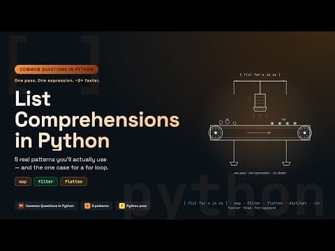 Python List Comprehensions — 5 Patterns You'll Actually Use