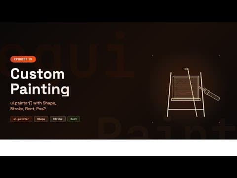 Rust egui Tutorial #19: Custom Painting — Draw Shapes with the Painter API