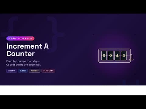 Jetpack Compose with Copilot: Create a button to increment a counter