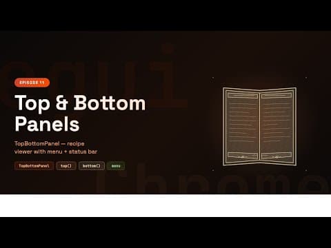 egui TopBottomPanel Tutorial - Recipe Viewer App | Learn Rust GUI Ep 11