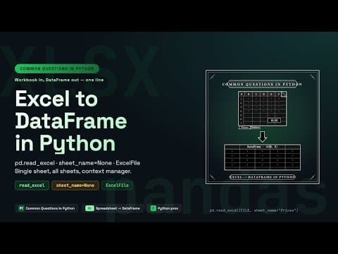 Excel to DataFrame in Python — pandas Tutorial