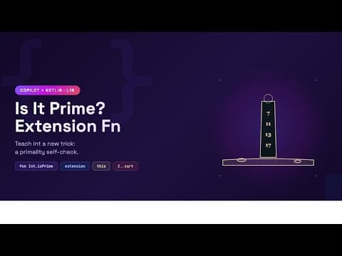 Kotin: Create an extension function for Integer to check if it is prime or not