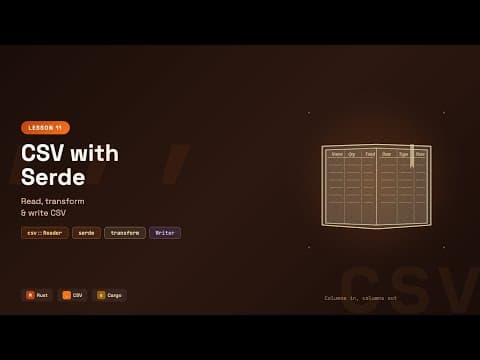 Rust CSV Tutorial | Read, Transform & Write CSV Files with Serde | Rust by Examples #11