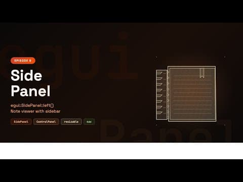 Build a Note Viewer with Side Panel in egui | Learn egui in Neovim Ep 9