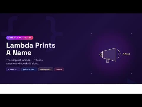 Kotlin with  copilot: Use lambda function to print out a name