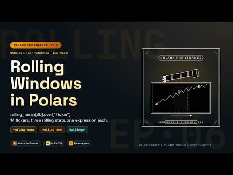 Rolling Windows in Polars — Finance Tutorial