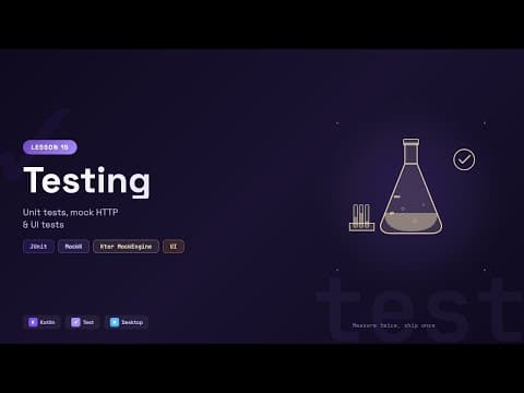Unit Tests, Mock HTTP & UI Tests in Kotlin Compose Desktop | Lesson 15