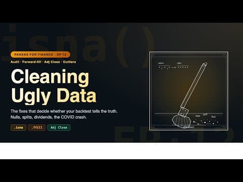 Pandas for Finance: Cleaning Market Data: Nulls, Forward-Fill, Adj Close Trap, Outliers