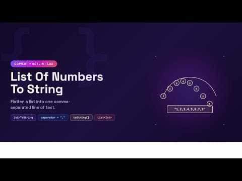 Copilot Kotlin: Convert a list of numbers to string