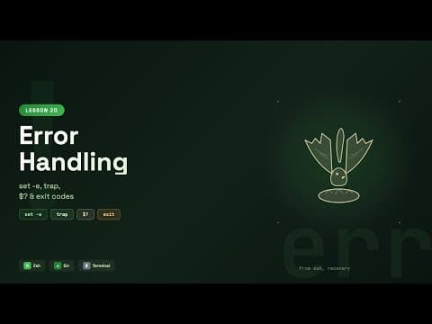 Zsh Lesson20 Error Handling