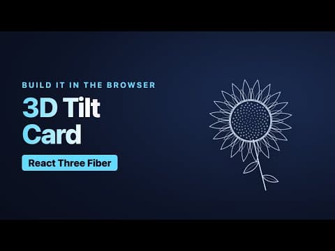 3D Tilt Card That Follows Your Cursor in React (R3F)