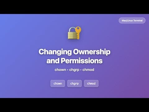 Changing Ownership and Permissions | chown, chgrp & chmod | Mac/Linux Terminal