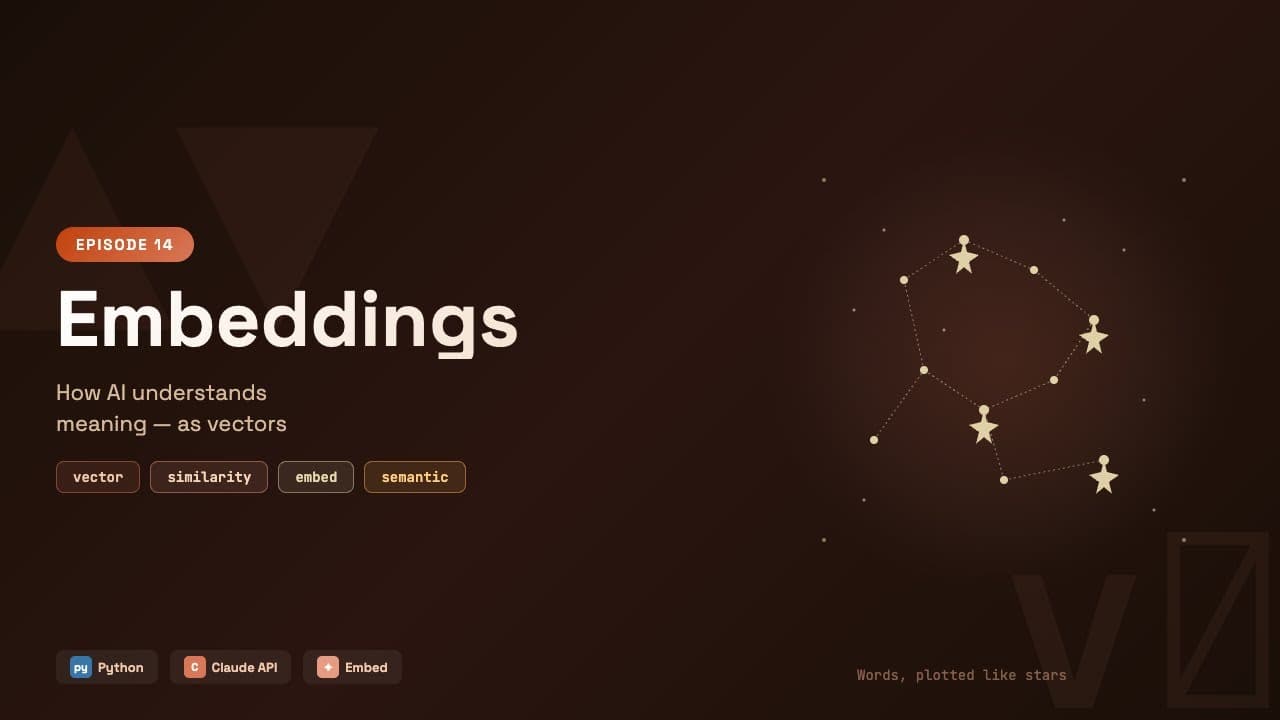 Build AI Apps with Python: How AI Understands Meaning — Embeddings | Episode 14