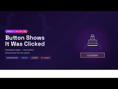 Create a button with a callback that shows that it is clicked #Jetpack compose
