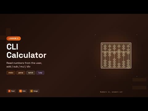 CLI Calculator - Reading User Input in Rust | Rust by Examples (Lesson 2)