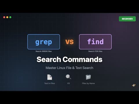 Linux Terminal: grep vs find | Search Commands Explained