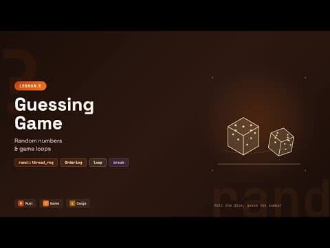 Guessing Game - Random Numbers & Game Loops in Rust | Rust by Examples (Lesson 3)