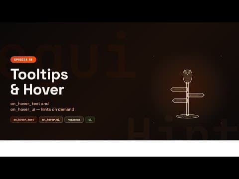 Rust egui Tutorial #18: Tooltips — Add Hover Hints to Any Widget