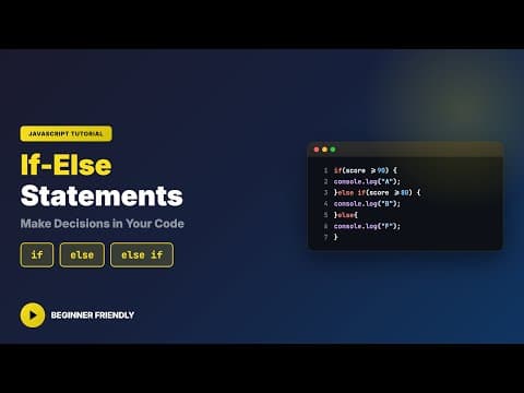JavaScript If-Else Tutorial | Conditionals Explained with Code Examples | Beginner Friendly