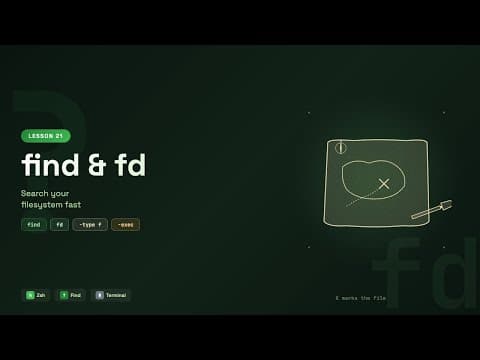 Zsh Tutorial: find & fd — Search Your Filesystem Fast #21
