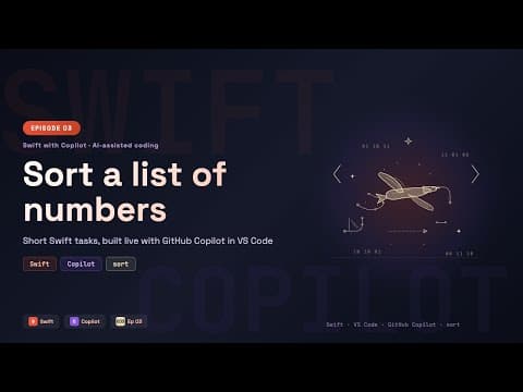 Swift with Copilot: Sort a list of numbers