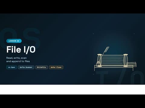 File I/O Tutorial - Read, Write, Scanner & Append | Go Tutorial #22