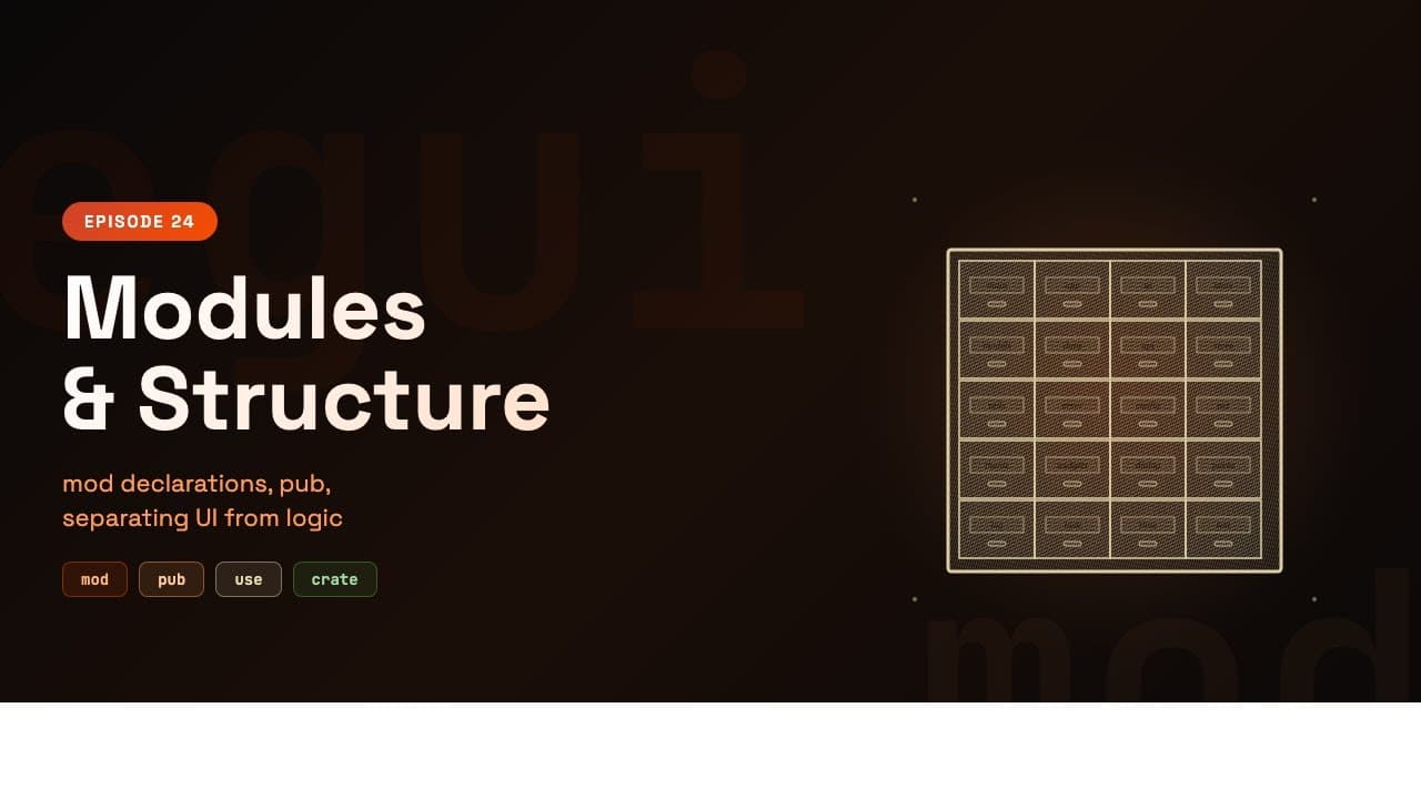 Rust Module System in egui — Separate UI from Logic | GUI Tutorial