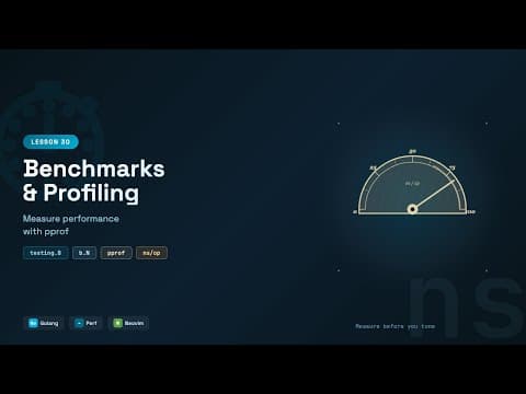 Benchmarks & Profiling: Measure Performance with pprof | Go Tutorial #30