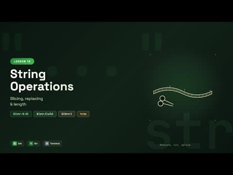 Zsh Tutorial #13: String Operations Every Developer Needs. #13