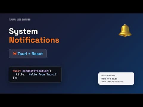 Send Desktop Notifications with Tauri | React + Rust Tutorial