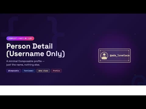 Jetpack Compose: Create a person detail with only a username