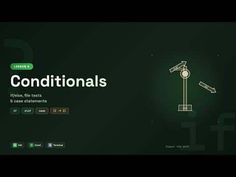 Zsh Conditionals: if/else, File Tests & case Statements | Shell Scripting Tutorial #9