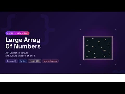 How to use Copilot to create a large array of numbers