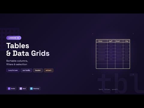 Sortable Tables & Data Grids in Kotlin Compose Desktop | Lesson 14