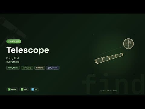 Neovim Telescope — Find Files, Live Grep, Buffers & Git Pickers | Episode 9