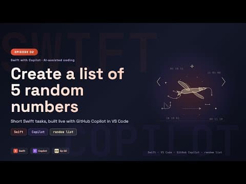 Swift in VSCode: Create a list of 5 random numbers