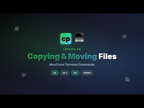 Copying and Moving Files | cp & mv Commands | Mac/Linux Terminal