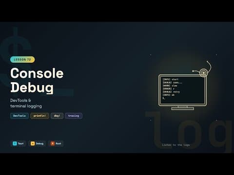Console Debugging in Tauri: DevTools & Terminal Logging