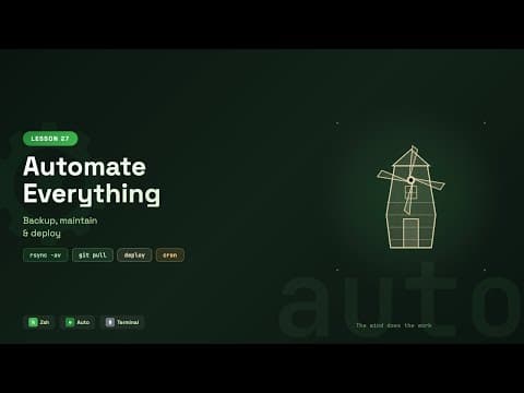 Automate Everything in Zsh — Backup, Maintain, Deploy #27