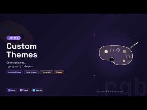 Custom Color Schemes, Typography & Shapes in Kotlin Desktop | Lesson 6