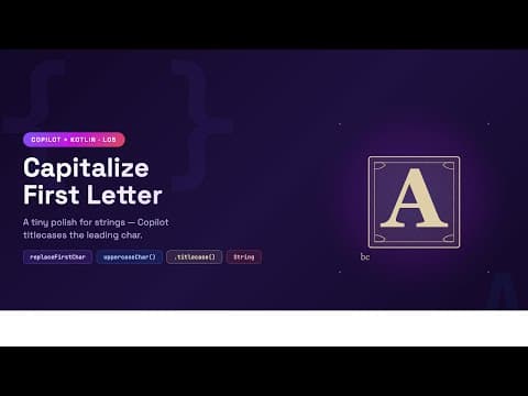 Kotlin: Capitalize first letter of a string