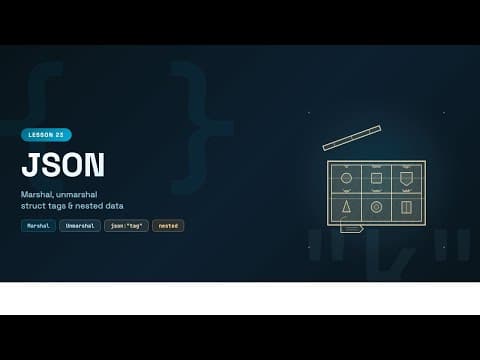 JSON Tutorial - Marshal, Unmarshal, Struct Tags & Nested Data | Go Tutorial #23