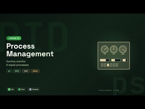 Zsh Process Management — Control, Monitor & Signal Processes  #15