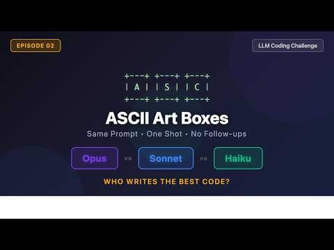 The Smallest AI Model Won! (Claude Coding Challenge) - ASCII Art Coding Challenge