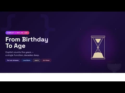 Kotlin with Copilot: Given a birthday date, calculate how old a person is, in years.