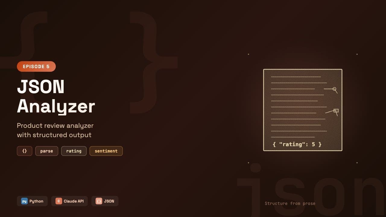 Build AI Apps with Python: Product Review Analyzer with JSON | Episode 5
