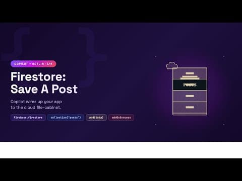 Initialize Firestore and save a post to the database