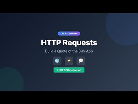Tauri HTTP Requests Tutorial - Build a Quote of the Day App | React + Rust