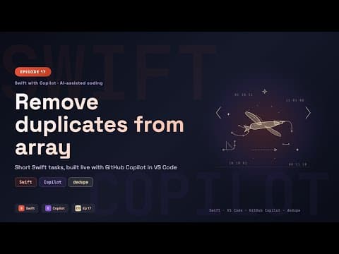 Swift: Remove duplicates from array