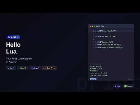 Learn Lua with NeoVim